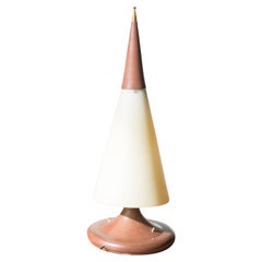 1970s-80s Brass and Glass Table Lamp