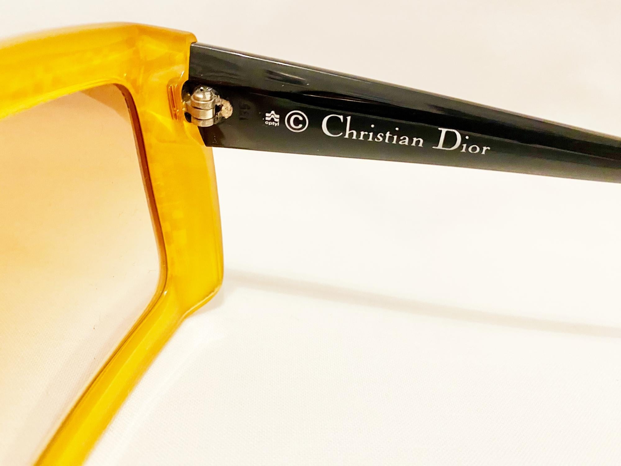 1980s Rare Christian Dior Vintage Black Gold Checkerboard