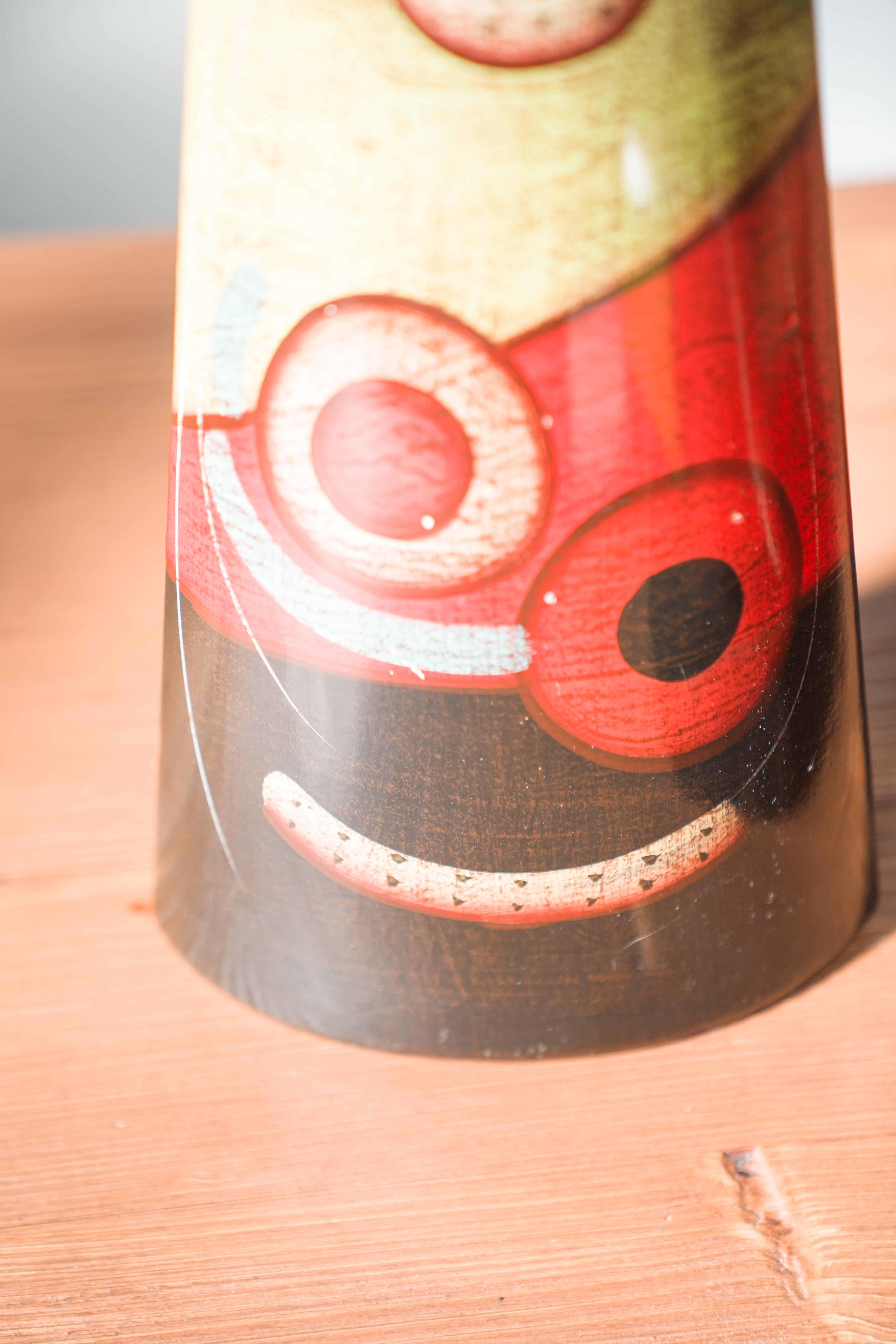 jarrones de terracota pintados a mano de los años 70-80 en venta 3