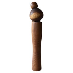 Bambola in legno Sosaku Kokeshi vintage moderna degli anni '70-'80 giapponese