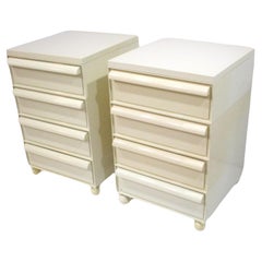 Retro 1970's ABS Space Age Nightstands by Castelli for Kartell 