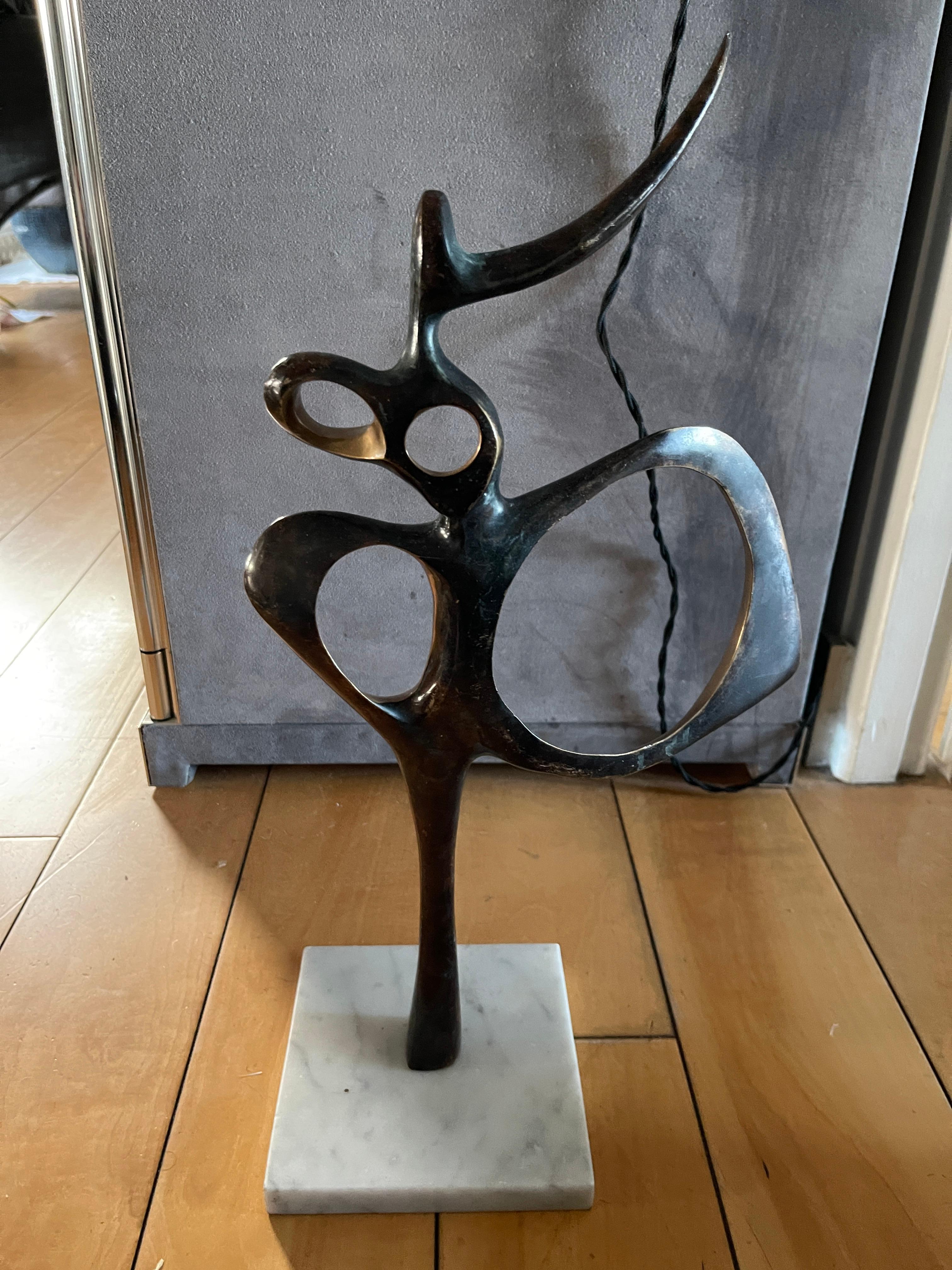 Francese Scultura astratta in bronzo del 1970 di Òscar Estruga i Andreu in vendita