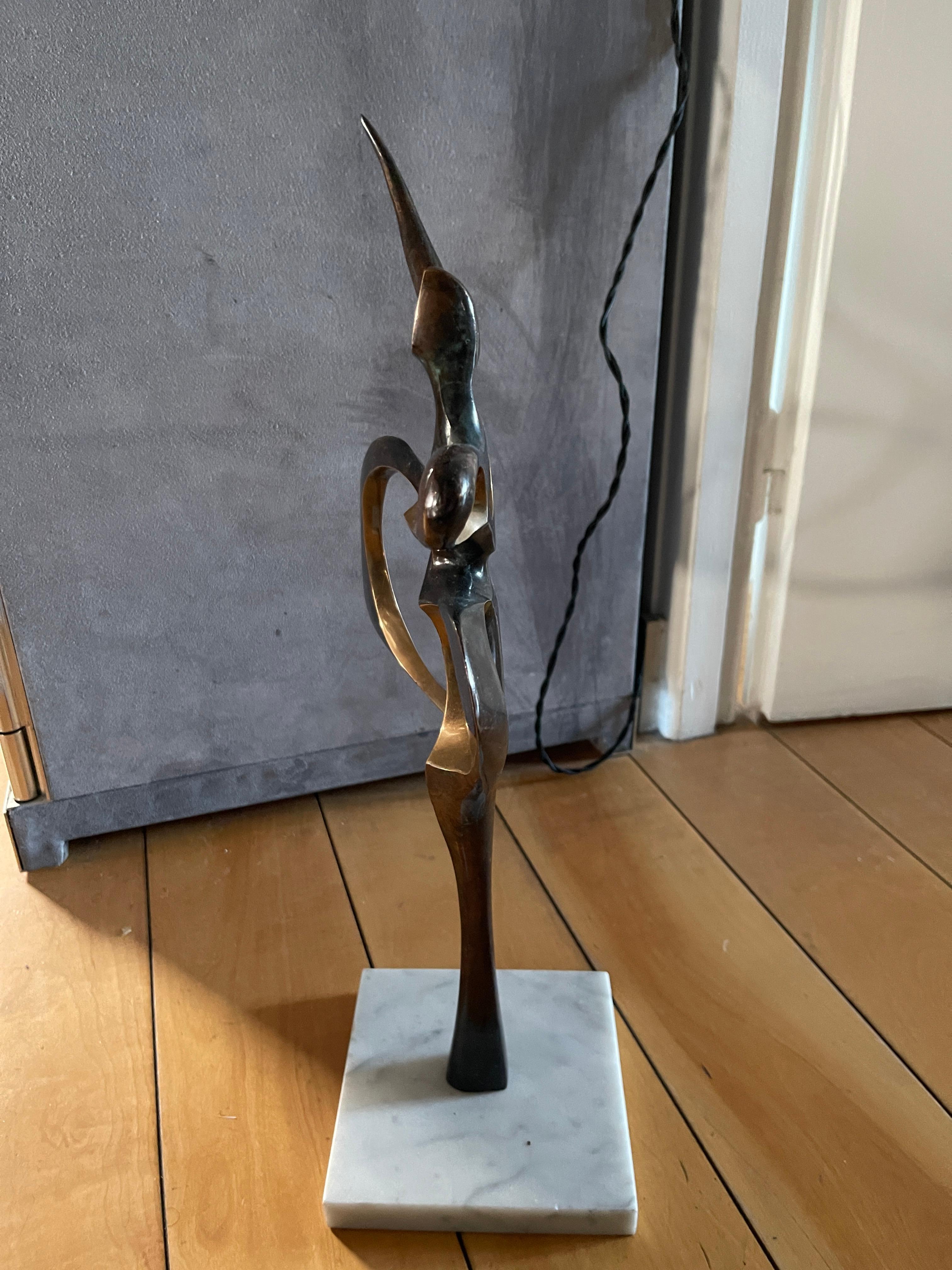 Fine XX secolo Scultura astratta in bronzo del 1970 di Òscar Estruga i Andreu in vendita