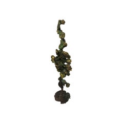 1970s Abstract Bronze Spill Cast Sculpture