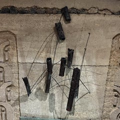 1970s Abstract Brutalist Bronze Wall Art Sculpture