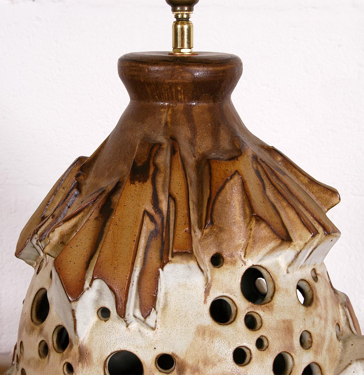 studio pottery lamp base uk
