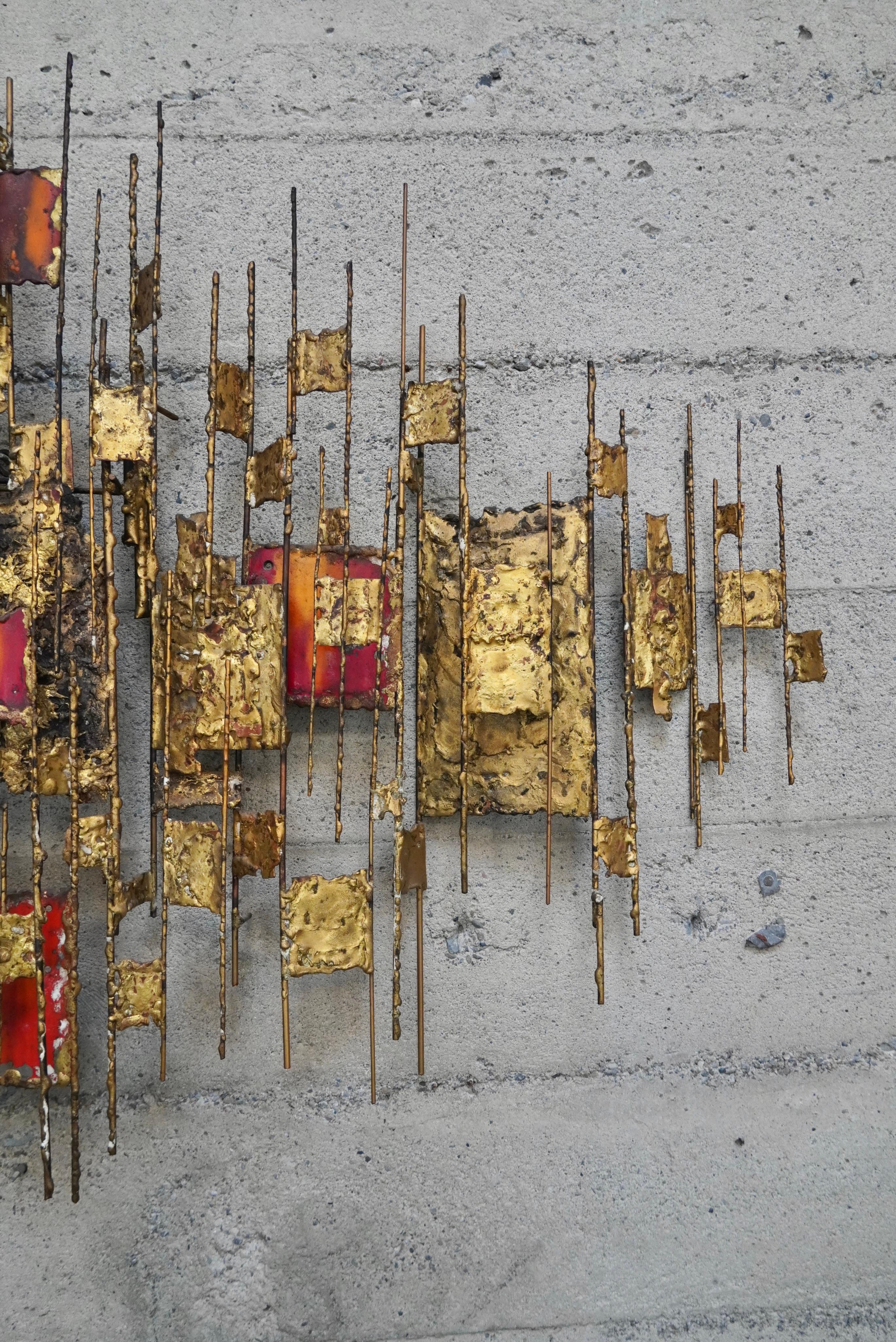 1970s Abstract / Brutalist  Wall Sculpture by California Crafter Donald Buby In Good Condition For Sale In Oakland, CA