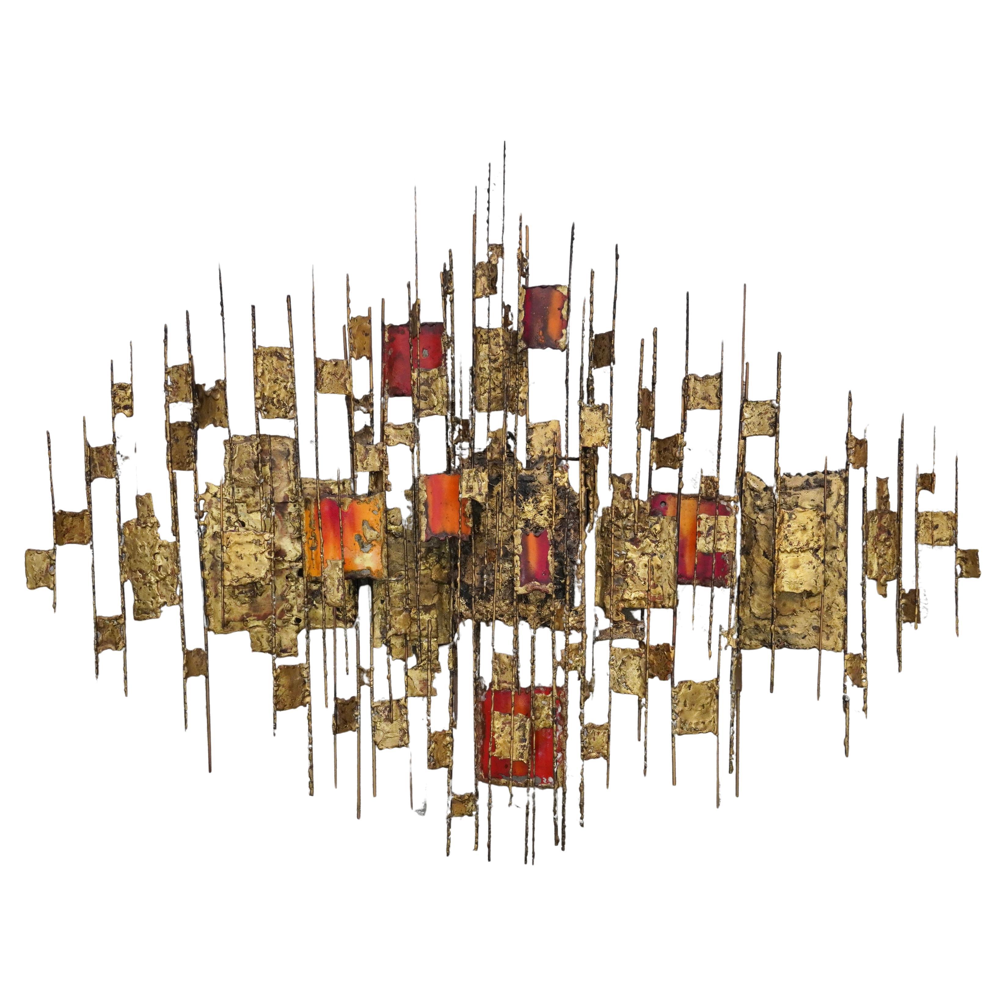 1970s Abstract / Brutalist  Wall Sculpture by California Crafter Donald Buby