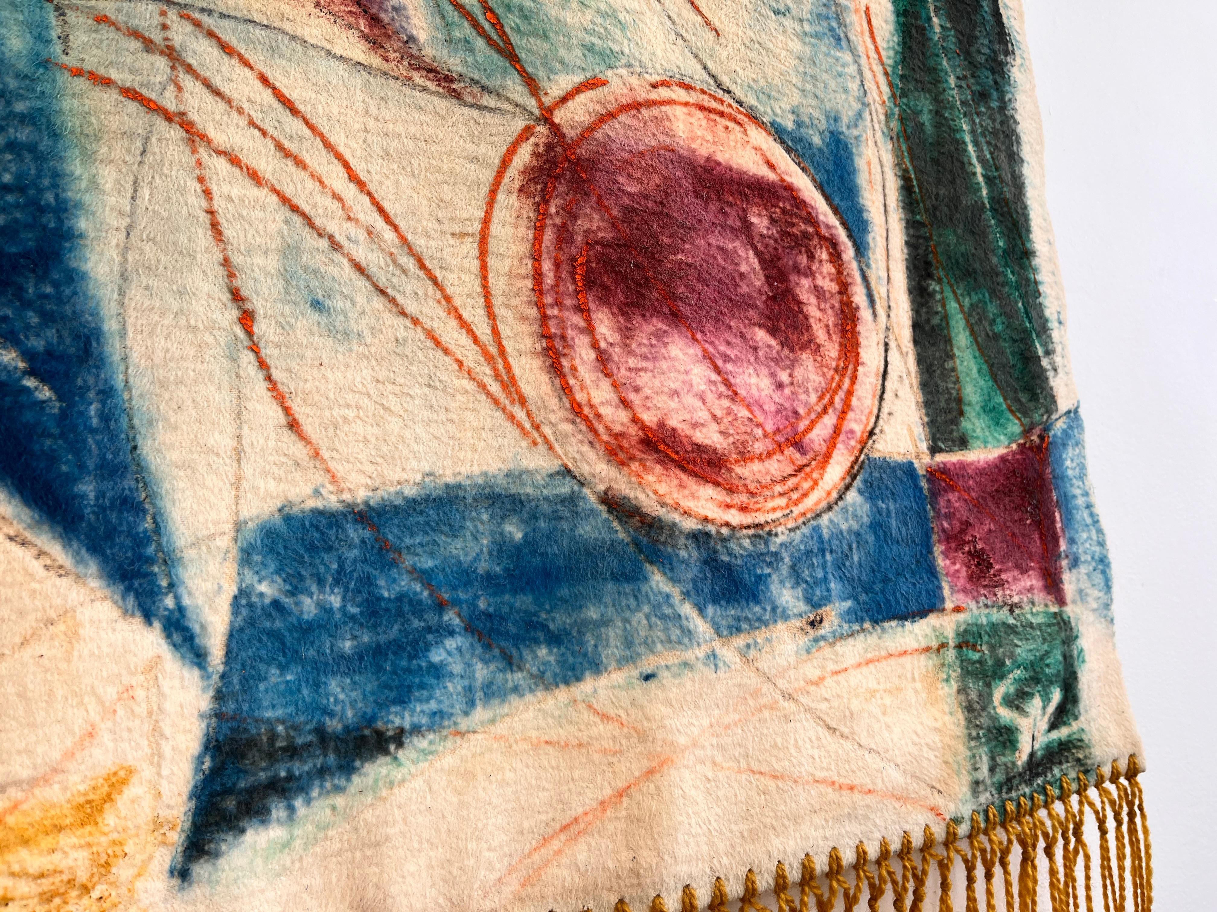 Tapiz de lana Hand Made de diseño abstracto de los años 70 - Checoslovaquia finales del siglo XX en venta