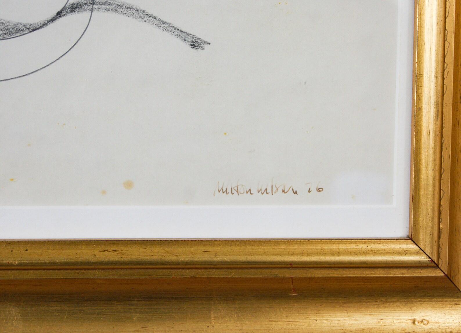 XX secolo Disegno astratto degli anni '70 Grafite su carta di MILTON Wilson (americano, 1923-2004) in vendita
