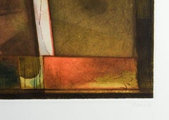 1970s Abstract Etching on Paper by Garcia