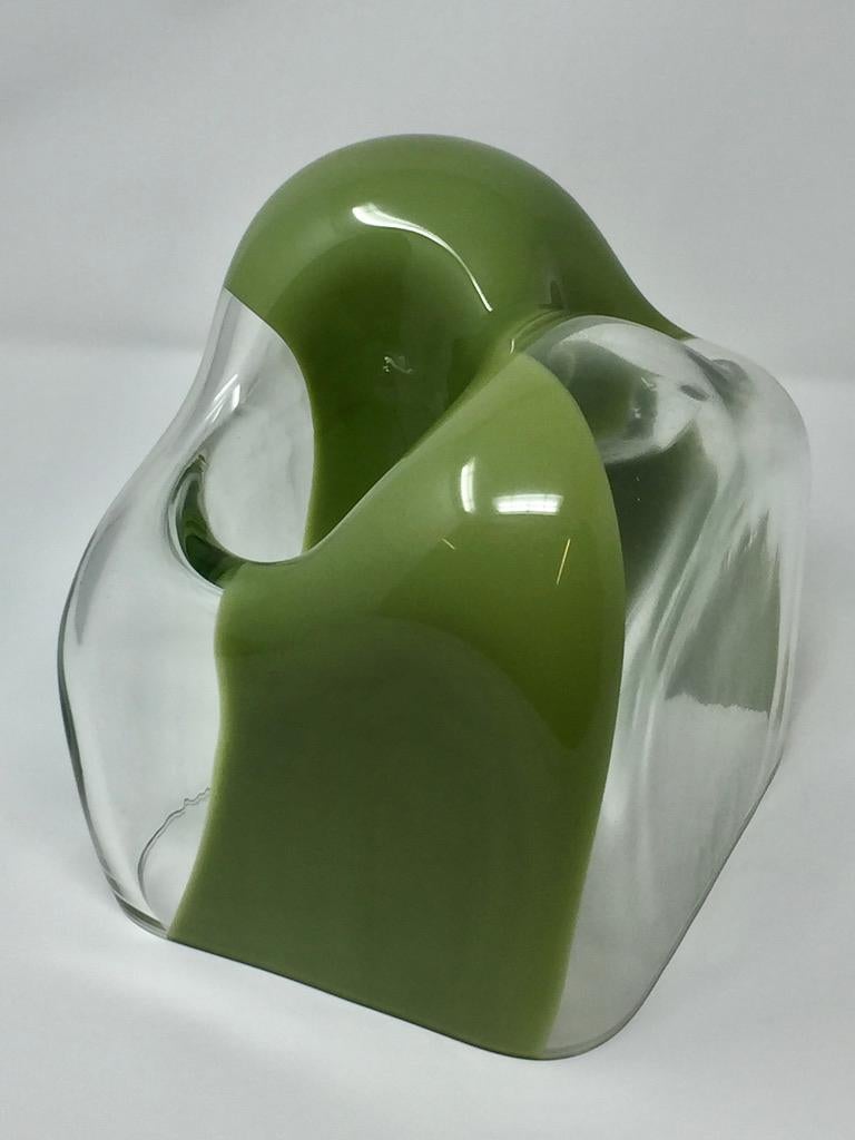 Late 20th Century 1970s Abstract Glass Sculpture by Carlo Nason for Mazzega, Murano For Sale