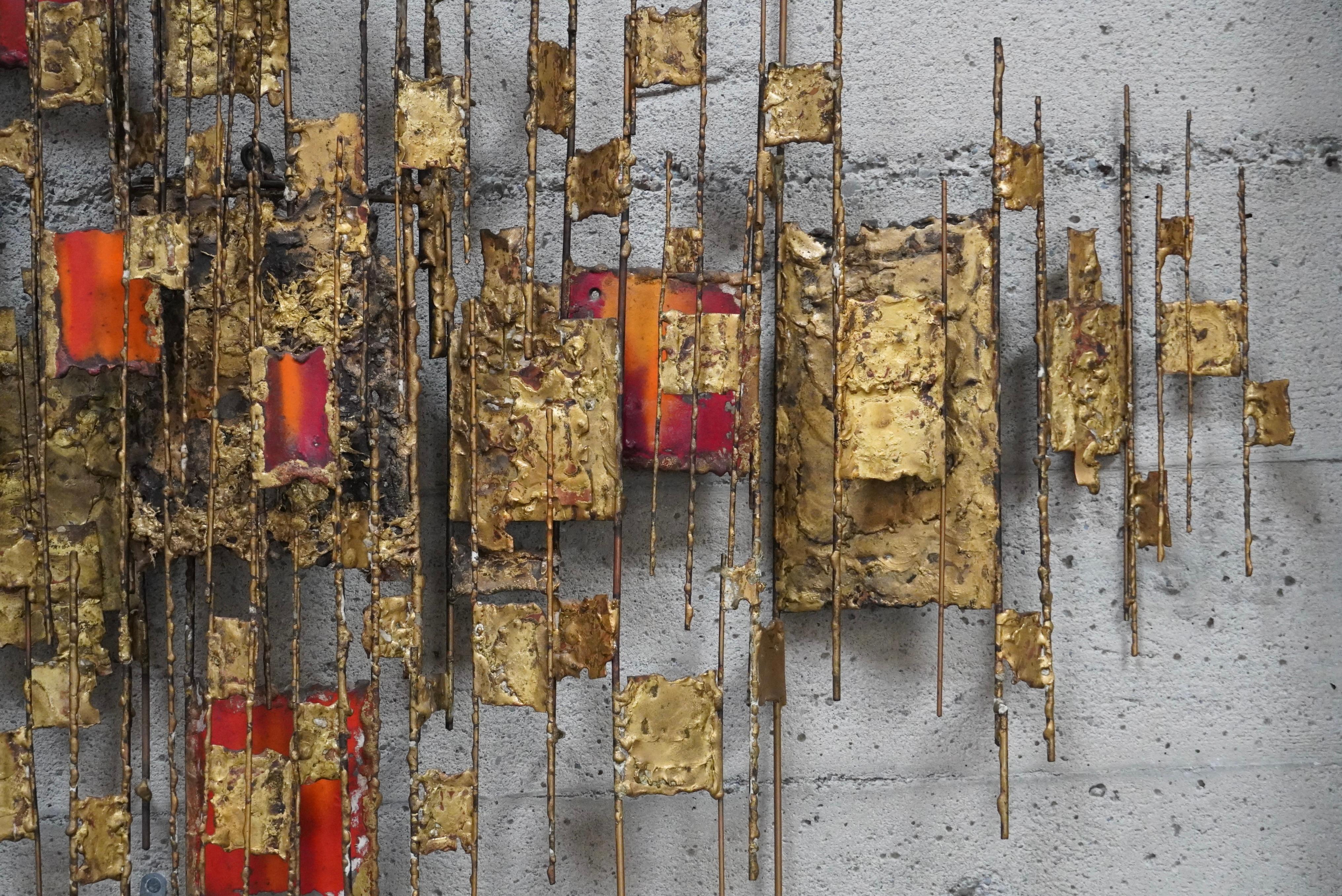 Late 20th Century 1970s Abstract Metal Wall Sculpture by Malcolm Moran of Carmel California