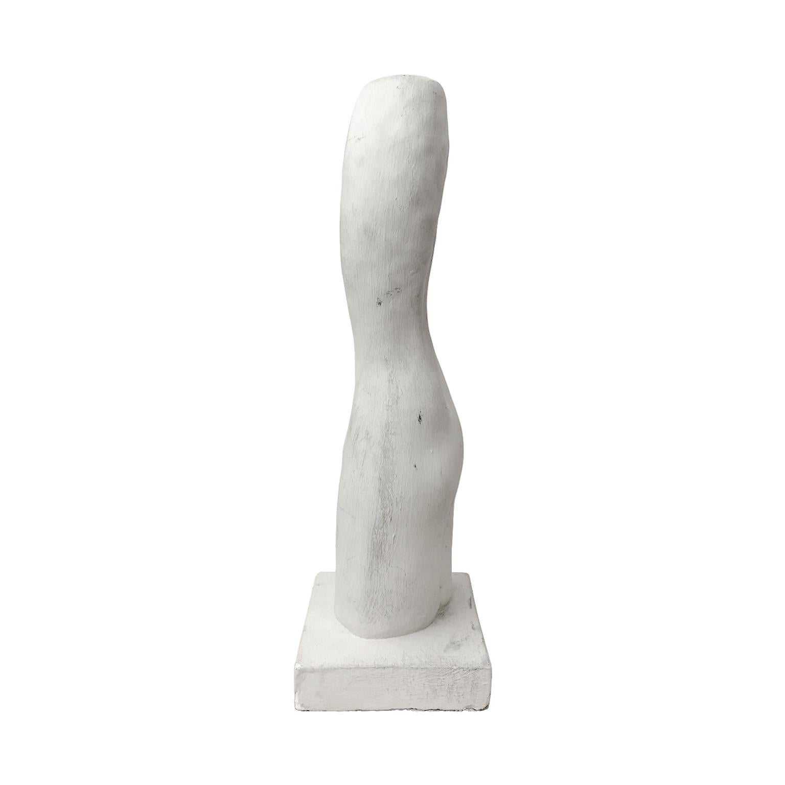 Abstract plaster female torso sculpture, USA, 1970s.