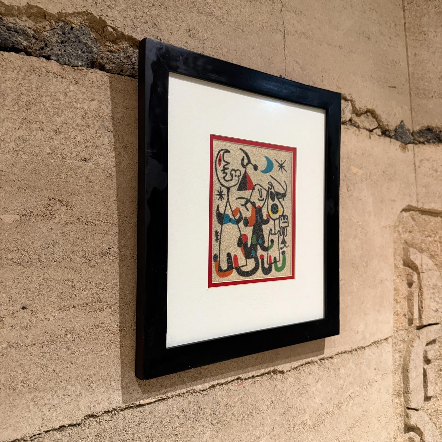 1970er Jahre Abstrakte Farb-Sand-Kunst nach Joan Miró Mexiko-Stadt (Mexikanisch) im Angebot