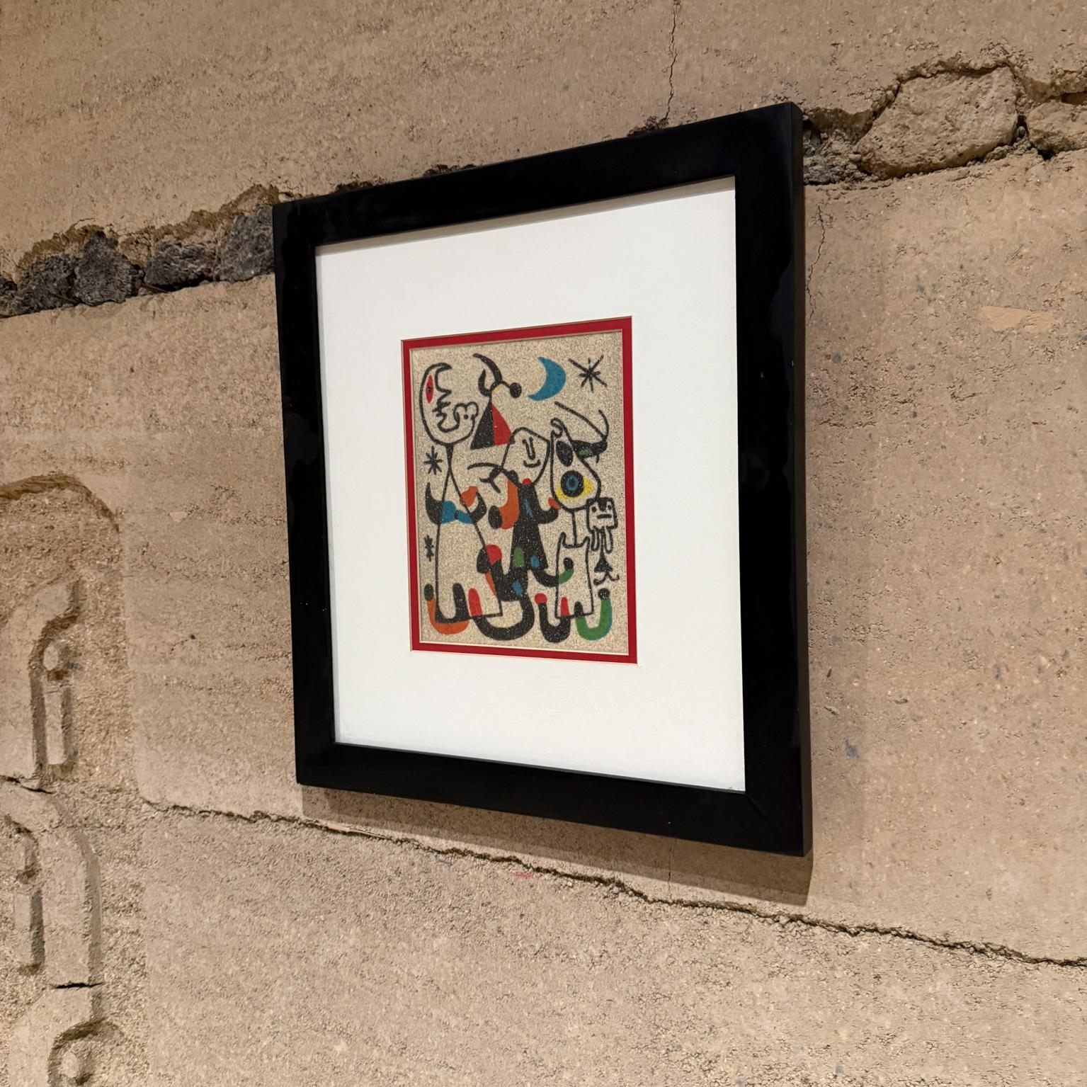 1970er Jahre Abstrakte Farb-Sand-Kunst nach Joan Miró Mexiko-Stadt im Zustand „Gut“ im Angebot in Chula Vista, CA