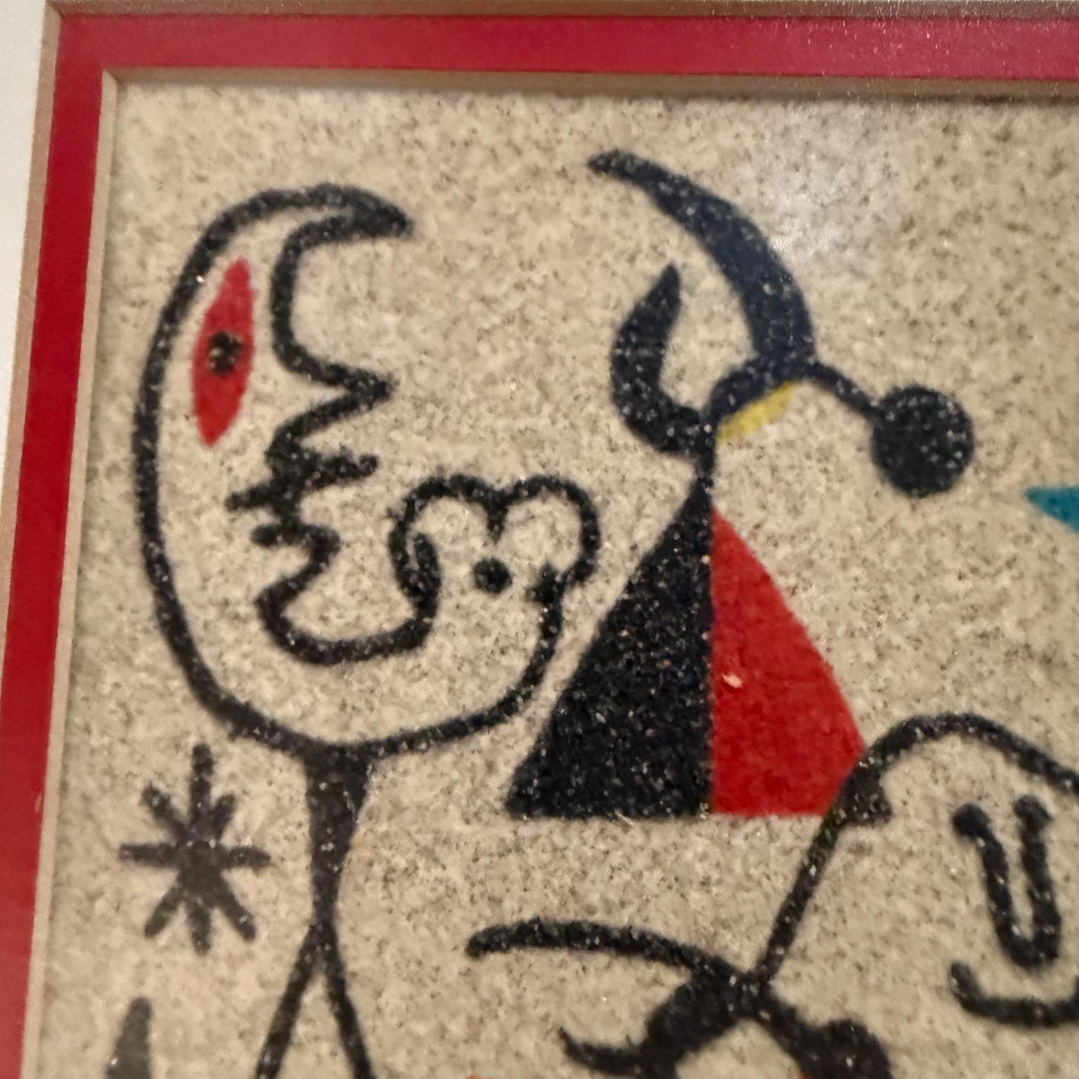 1970er Jahre Abstrakte Farb-Sand-Kunst nach Joan Miró Mexiko-Stadt im Angebot 1