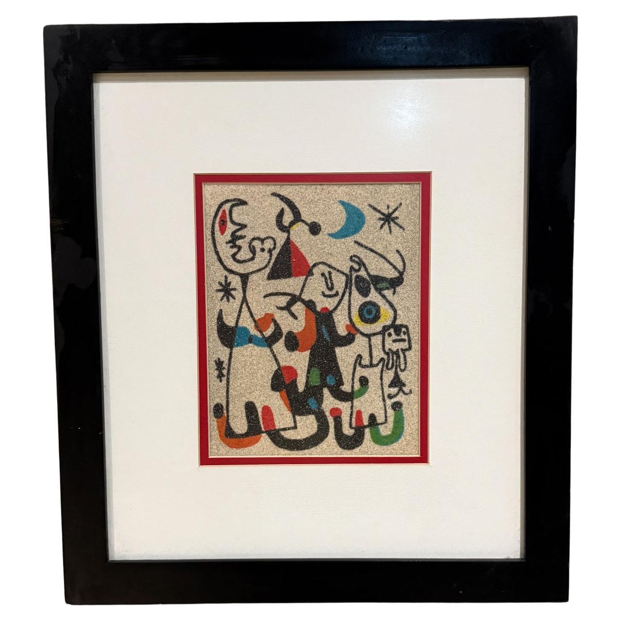 1970 Abstract Color Sand Art (after) Joan Miró Mexico City