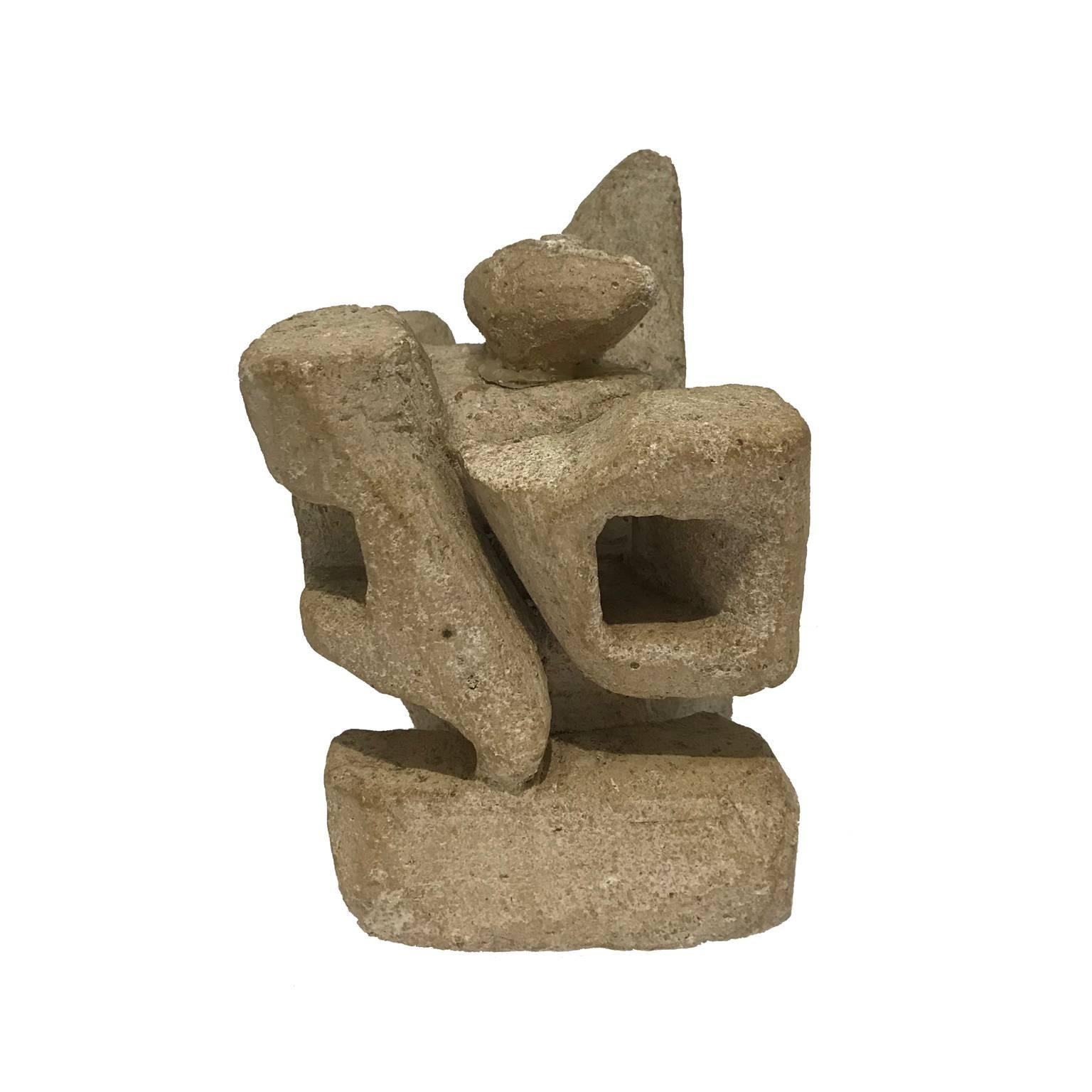 American 1970s Abstract Sandstone Sculpture #2