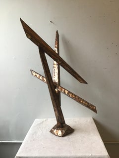 1970s Abstract Tabletop Sheeted Copper Sculpture