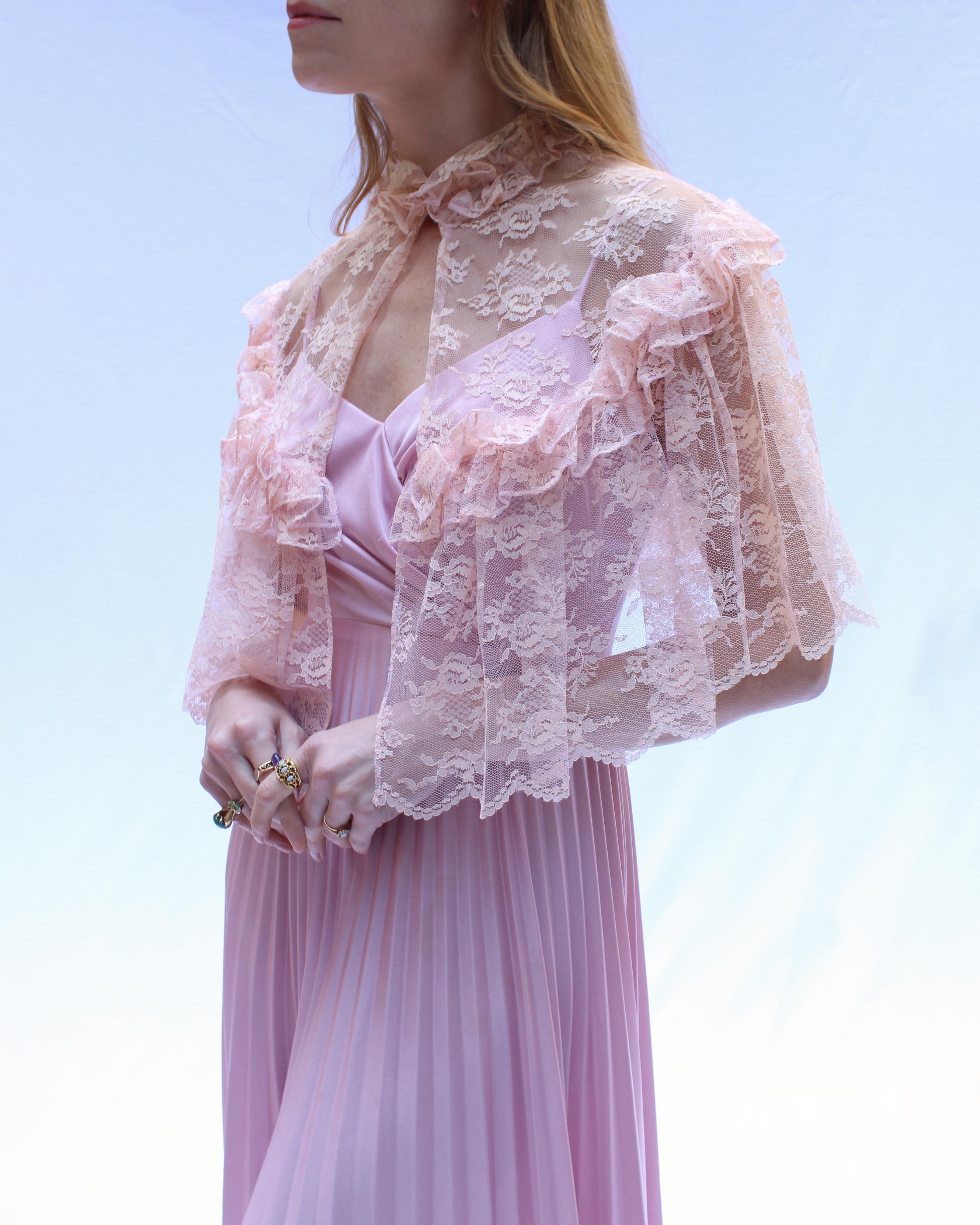 1970s Accordion-Pleated Jersey Gown For Sale 1