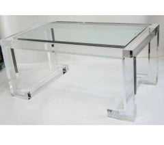 1970s Acrylic and Glass Coffee Table