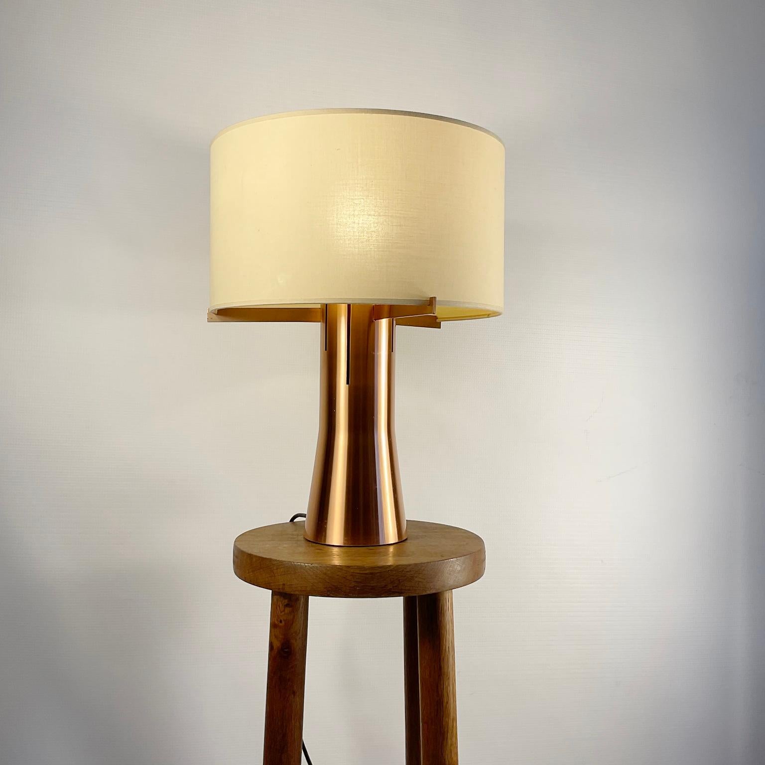 1970s Adjustable Copper Table Lamp in the Style of Jules Wabbes For Sale 8