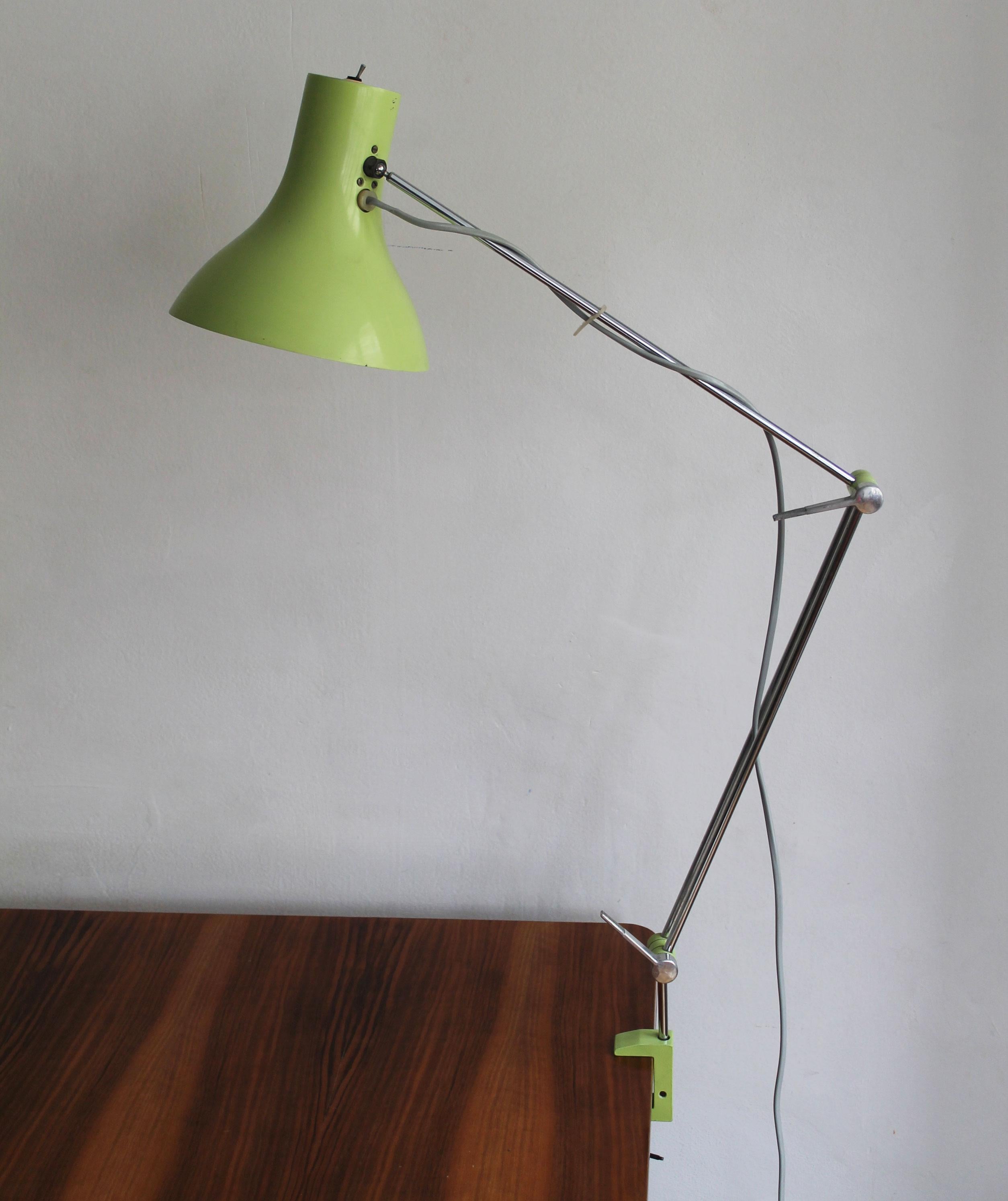 1970's Adjustable Desk Lamp by Josef Hurka For Sale 2