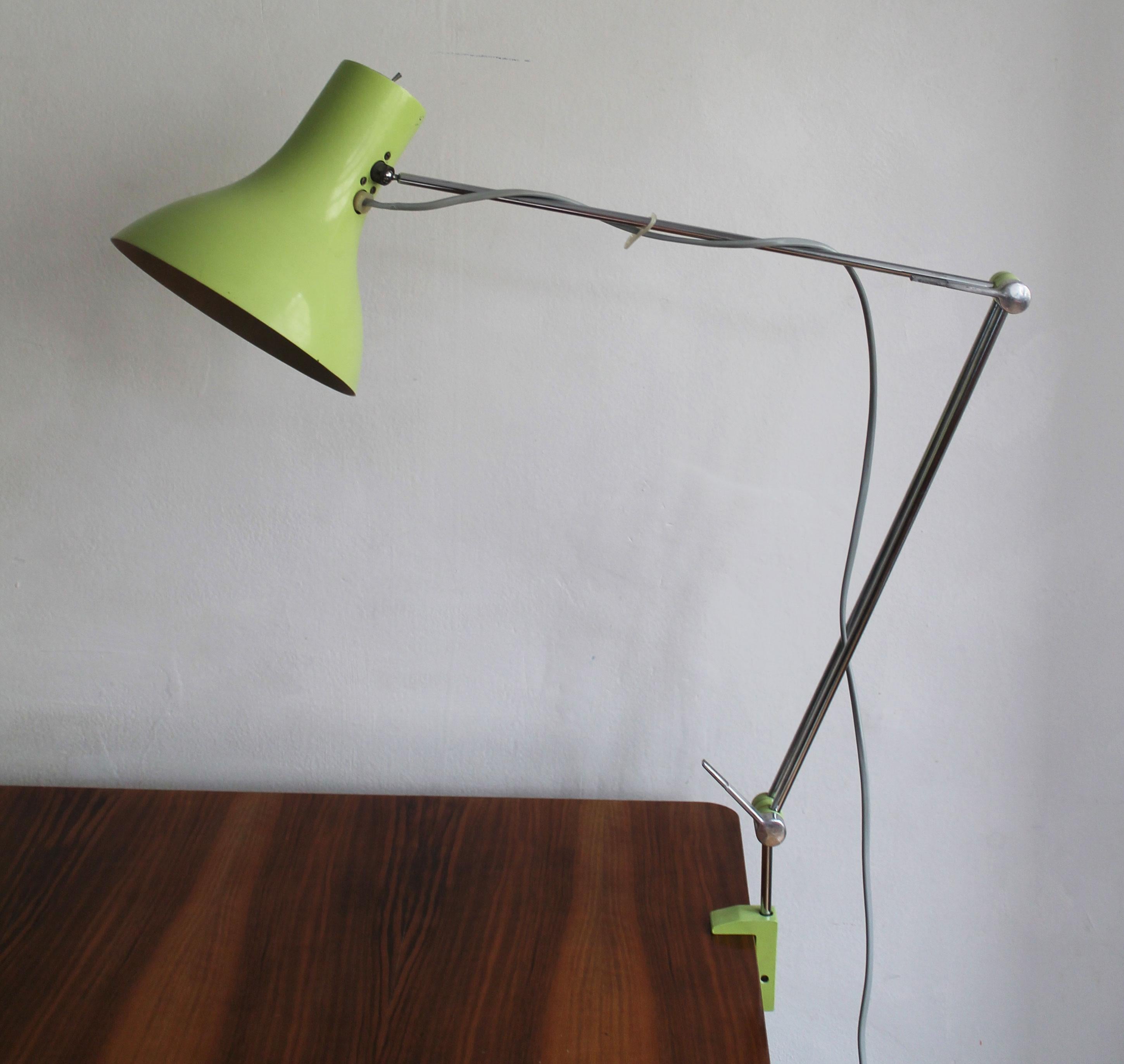 1970's Adjustable Desk Lamp by Josef Hurka For Sale 1
