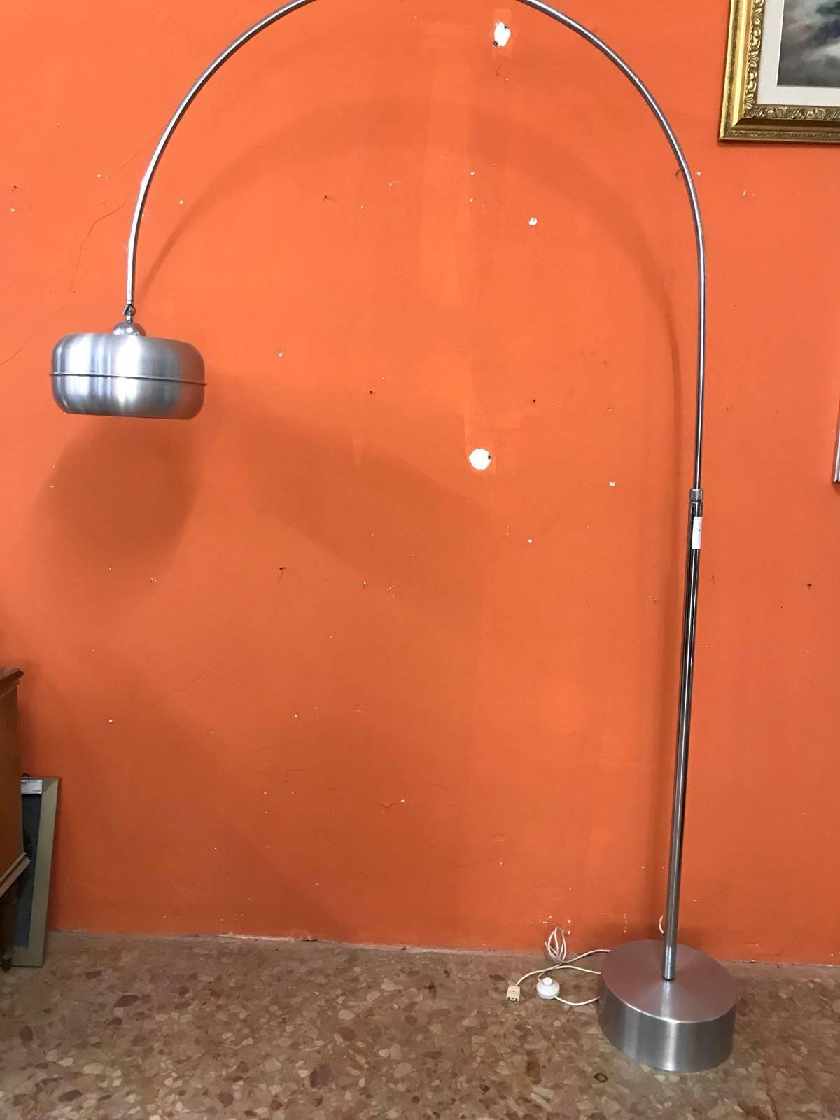 Mid-Century Modern midcentury1970s Adjustable Floor Lamp in Steel For Sale