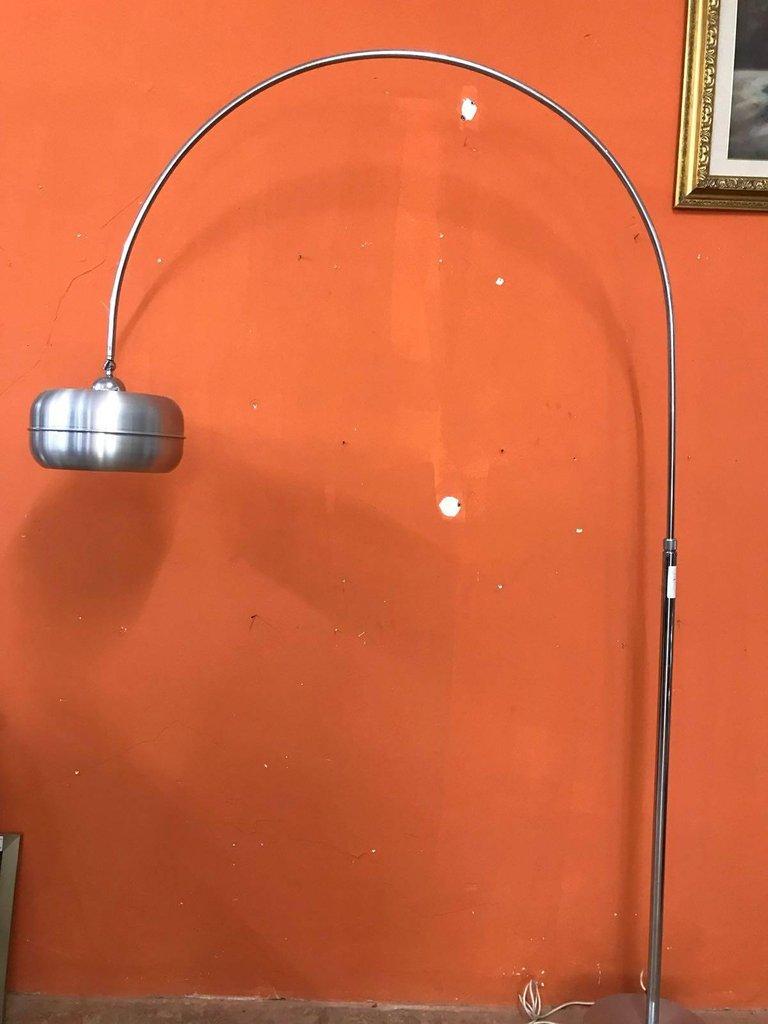 Mid-Century Modern 1970s Adjustable Floor Lamp in Steel