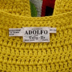 1970s Adolfo Vintage Knit Sweater Vest