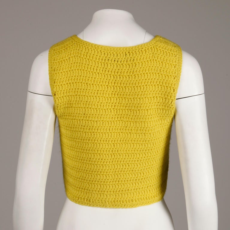 1970s Adolfo Vintage Knit Sweater Vest at 1stDibs vintage knit vest