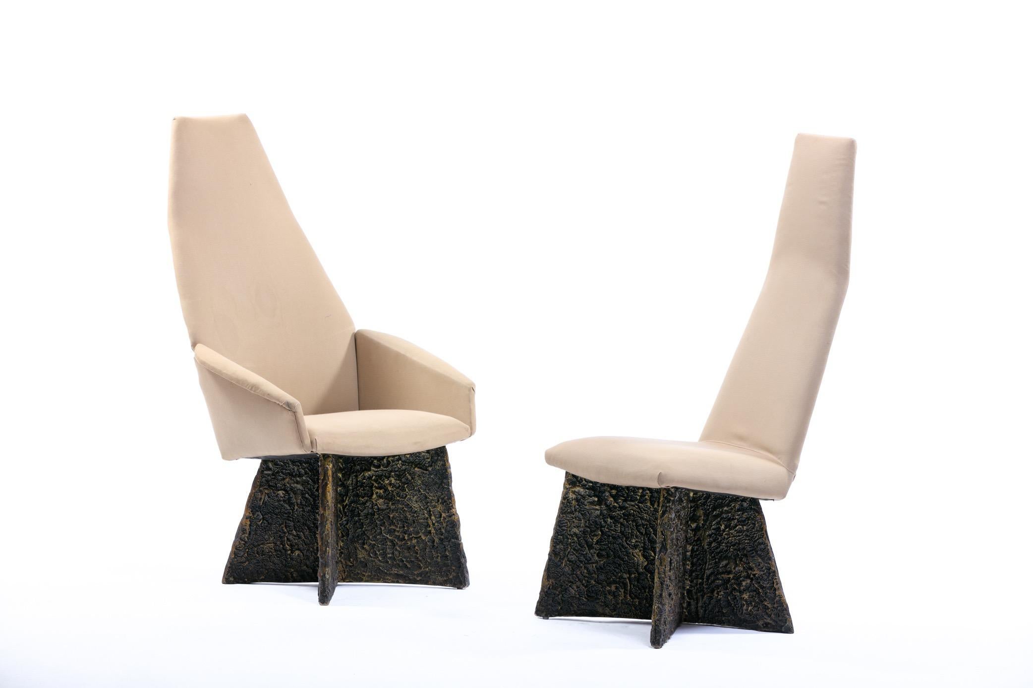 1970s Adrian Pearsall Brutalist Dining Chairs Set of 4 6
