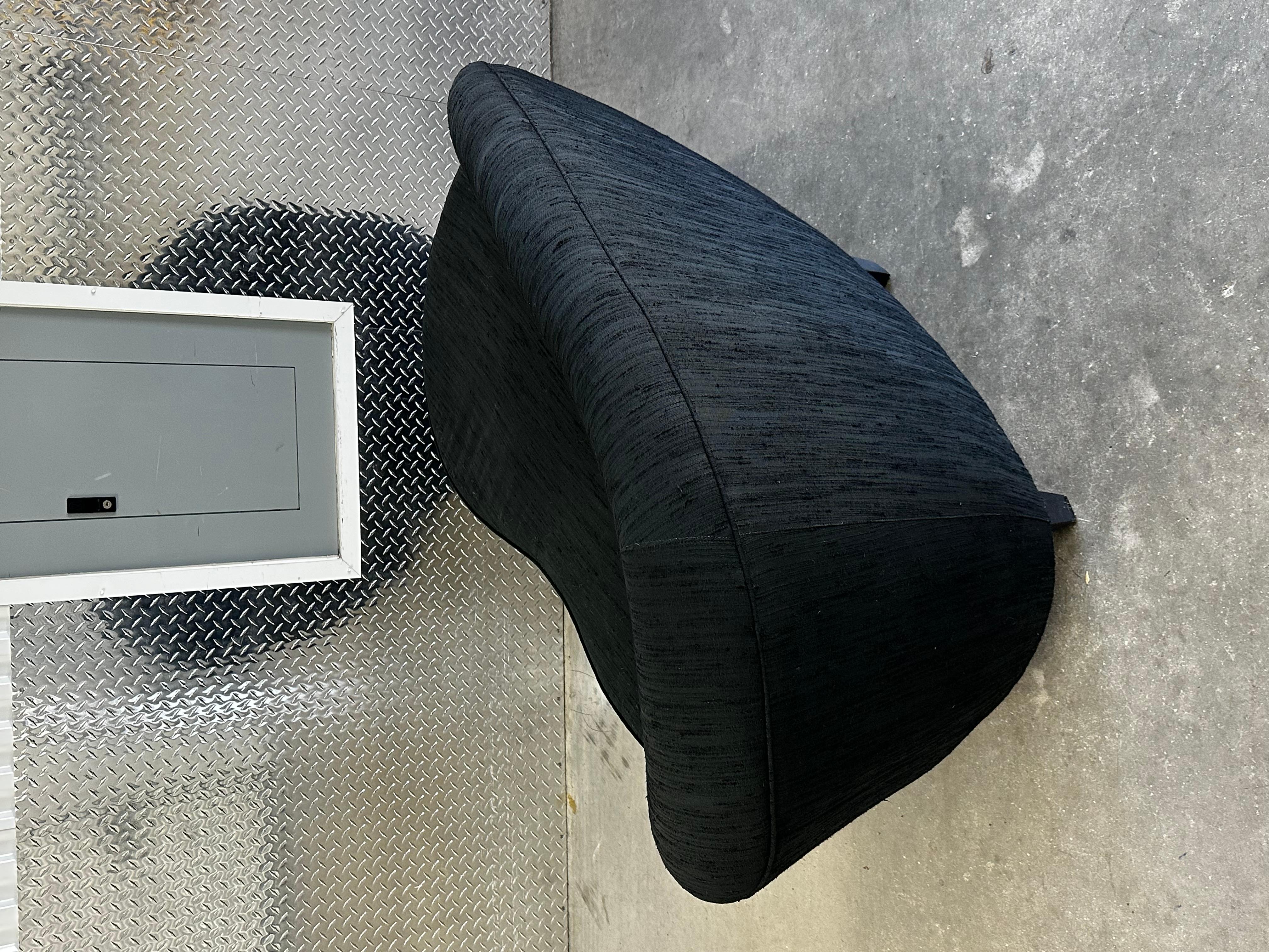 1970s Adrian Pearsall Petite Black Cloud Chaise Lounge For Sale 3