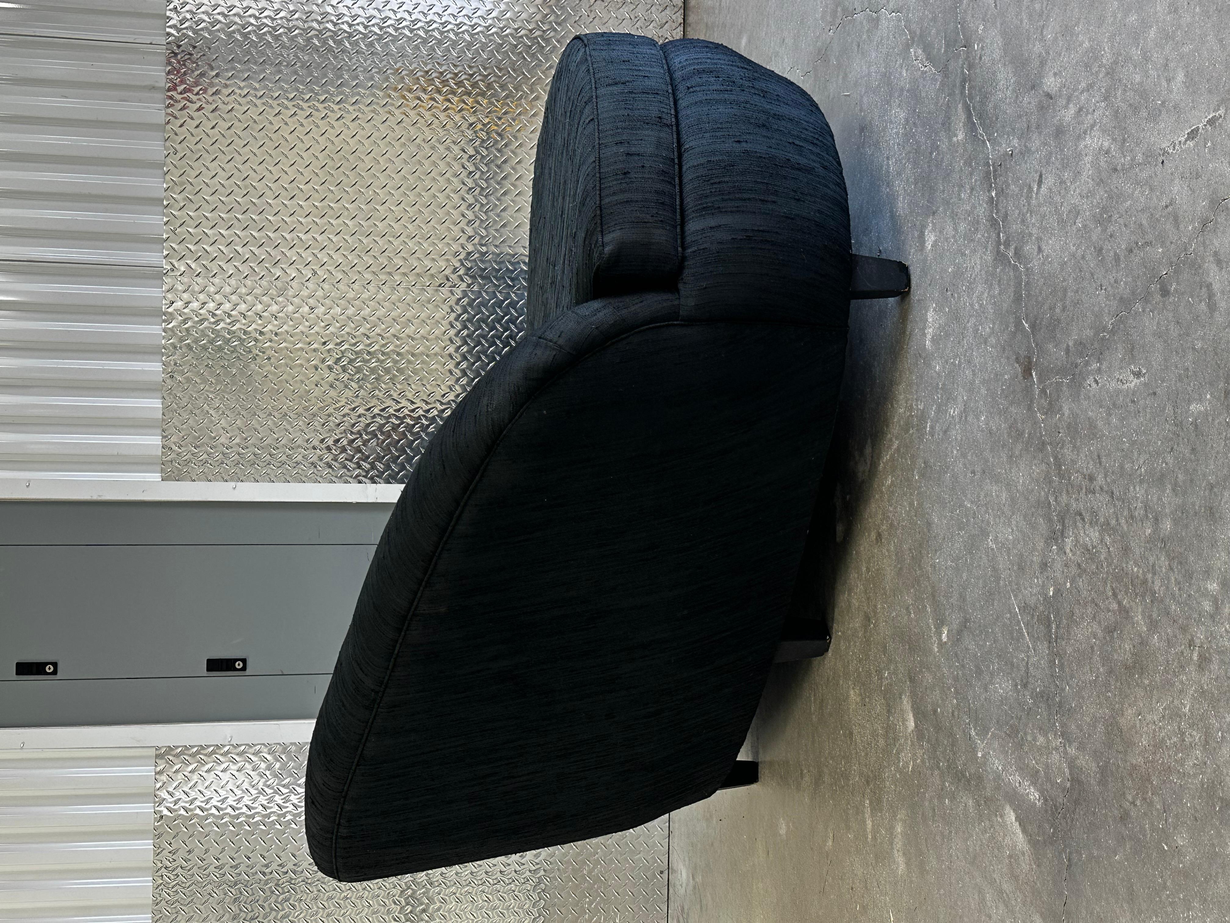 1970s Adrian Pearsall Petite Black Cloud Chaise Lounge In Good Condition For Sale In Fort Lauderdale, FL