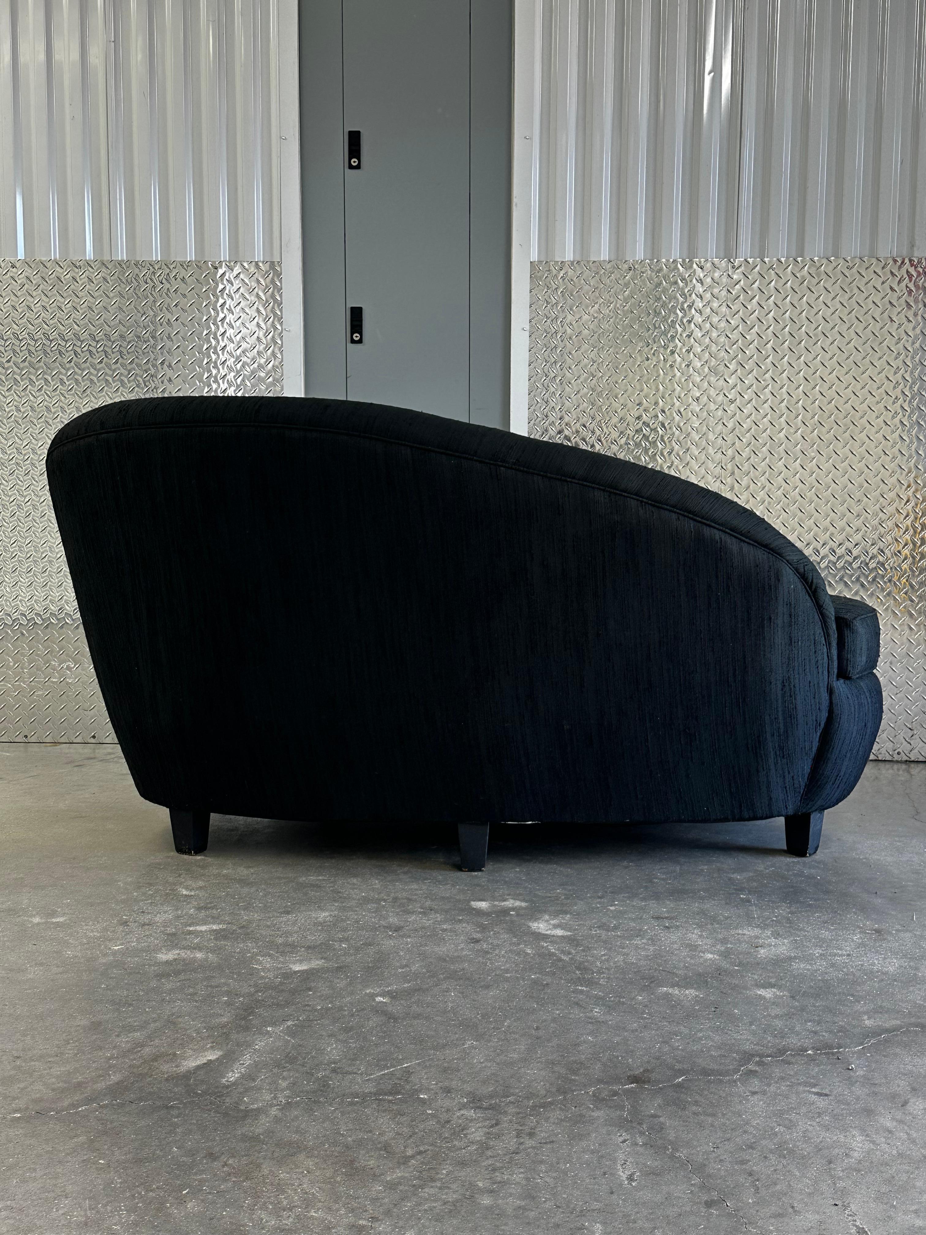 1970s Adrian Pearsall Petite Black Cloud Chaise Lounge For Sale 2