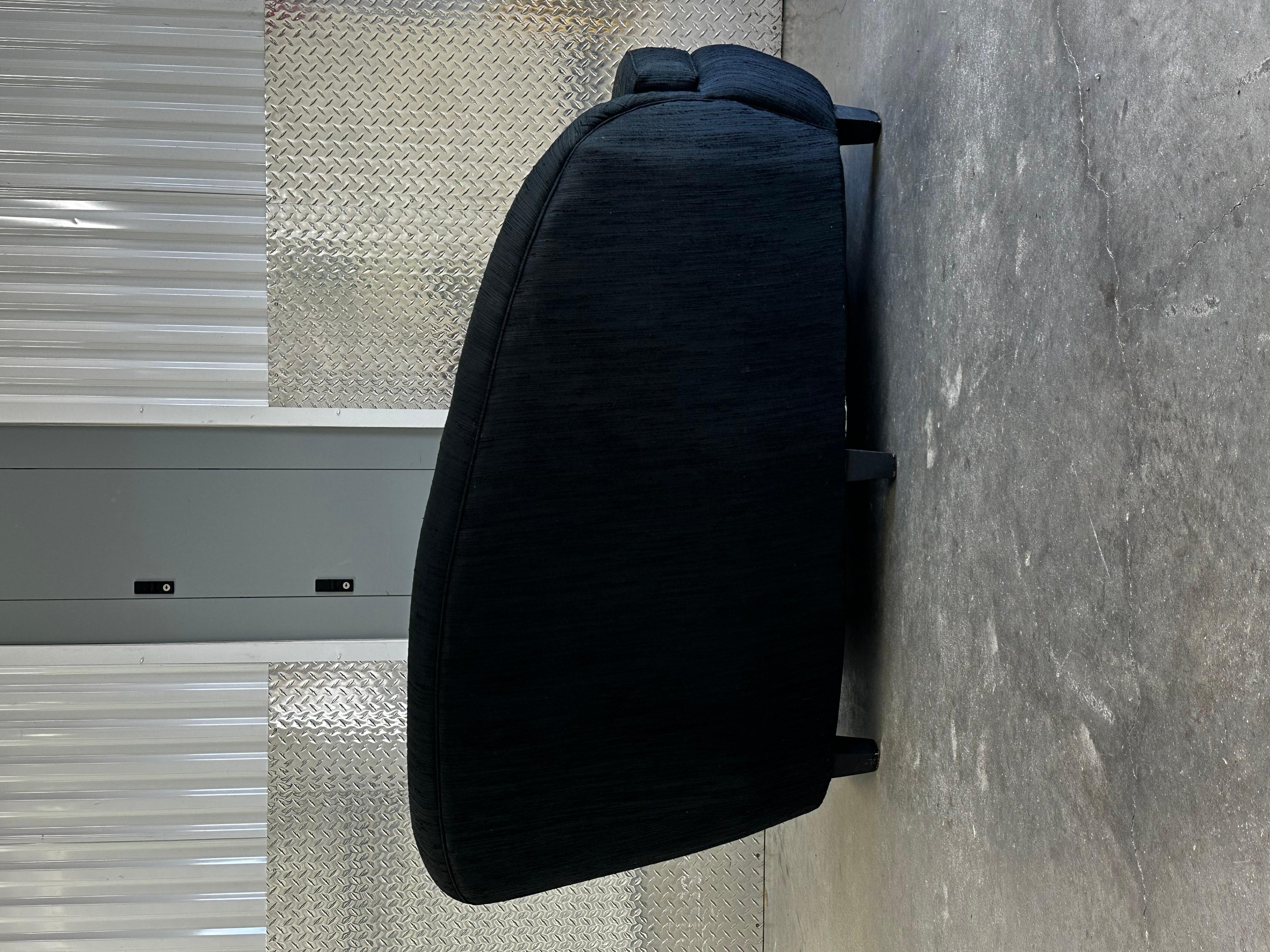 1970s Adrian Pearsall Petite Black Cloud Chaise Lounge For Sale 2