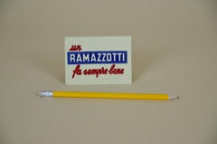 1970s Advertising Vintage Italian Ramazzotti Plastic Place Card Holder