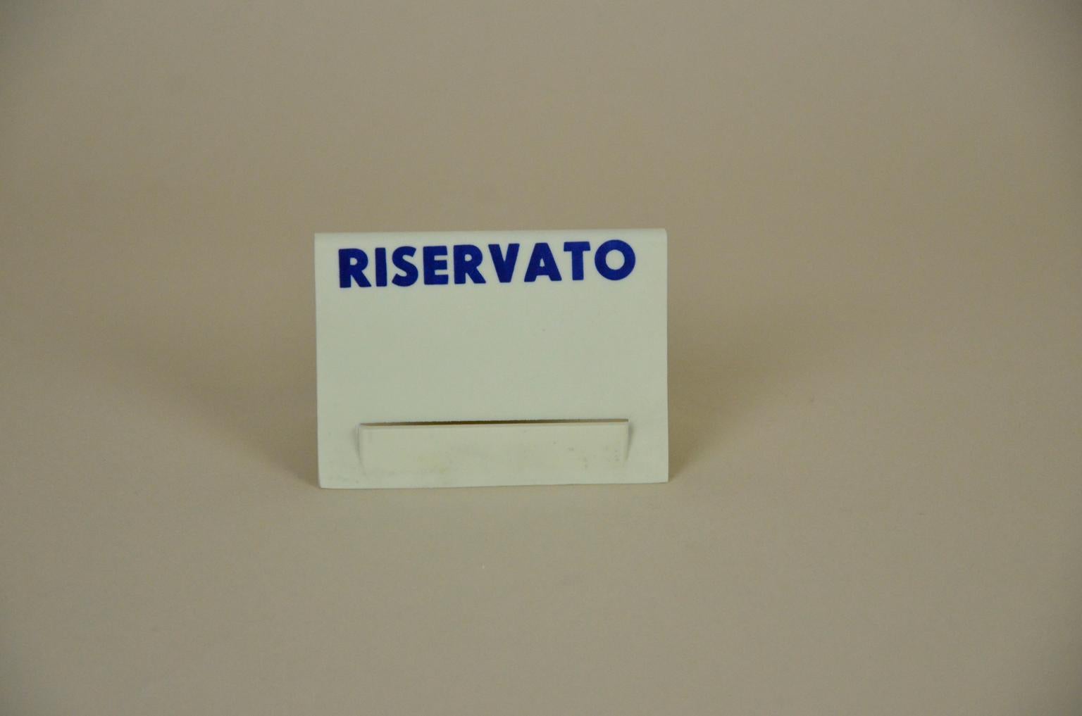 Mid-Century Modern 1970s Advertising Vintage Italian Ramazzotti Plastic Place Card Holder For Sale