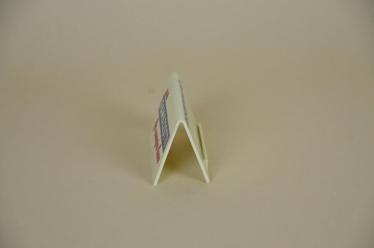1970s Advertising Vintage Italian Ramazzotti Plastic Place Card Holder