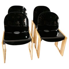 1970s Afra and Tobia Scarpa for B&b Italia ‘Dialogo’ Dining Chairs- Set of 4