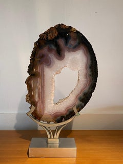 Agate des années 1970 monté sur acier
