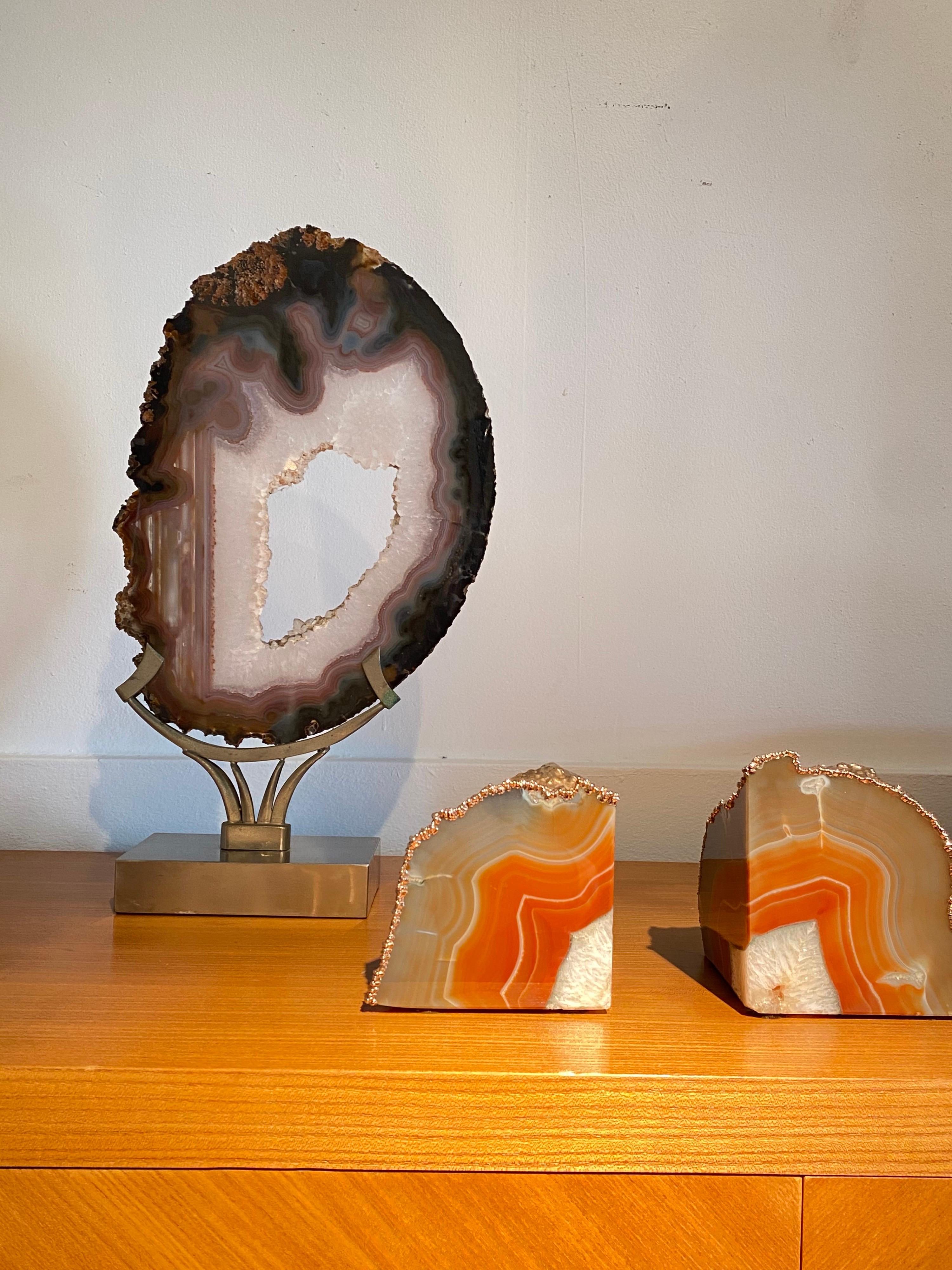 Late 20th Century 1970s Agate Mounted on Steel