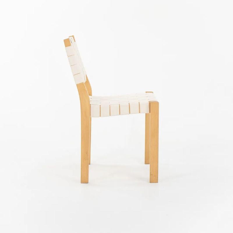 Moderne Aino et Alvar Aalto pour Artek 611 ensemble de six chaises de salle à manger des années 1970 en vente
