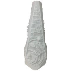 1970s AK Kaiser German Op Art White Fossil Bisque Matt Porcelain Vase No 274