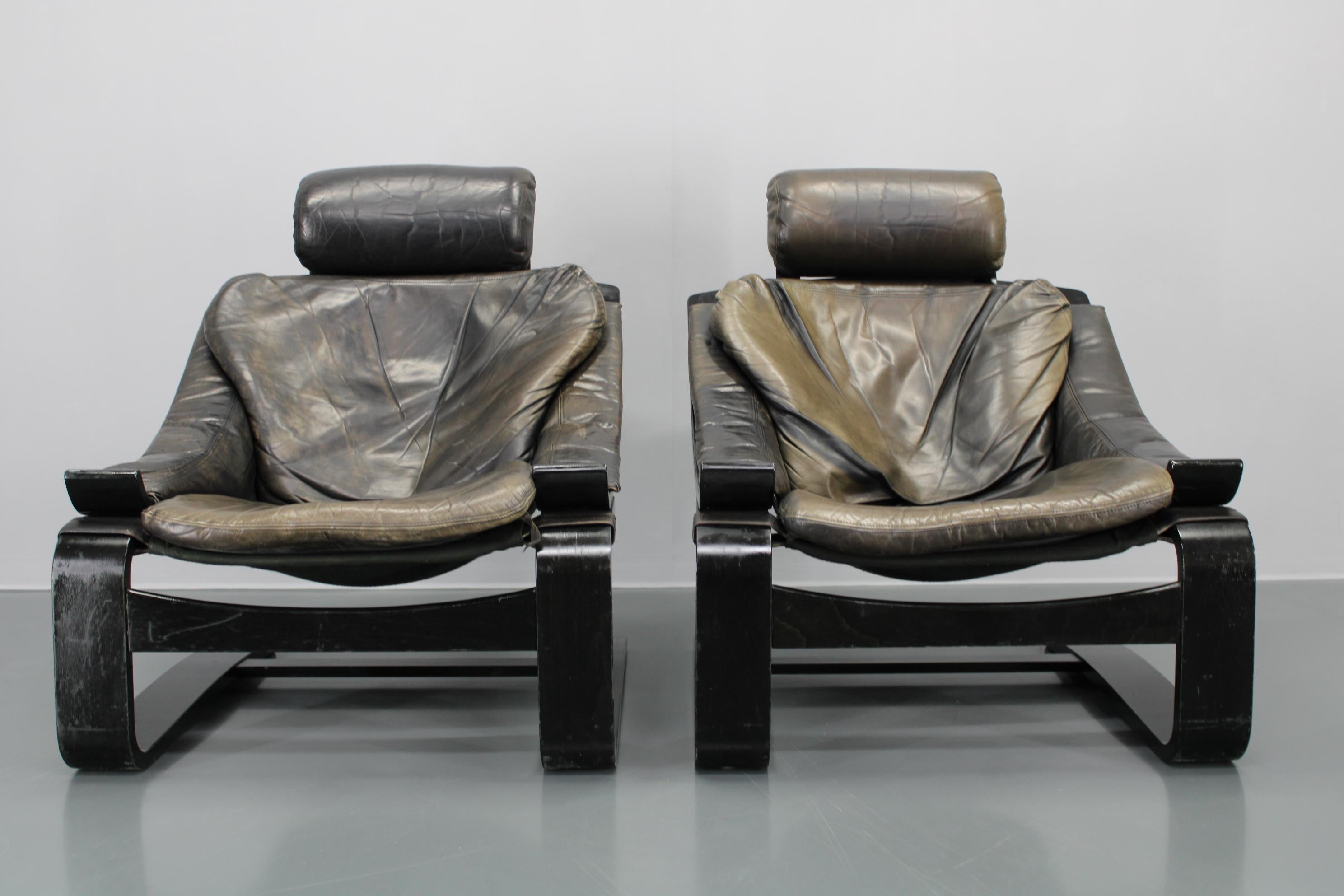 Mid-Century Modern 1970s Ake Fribyter Pair of 