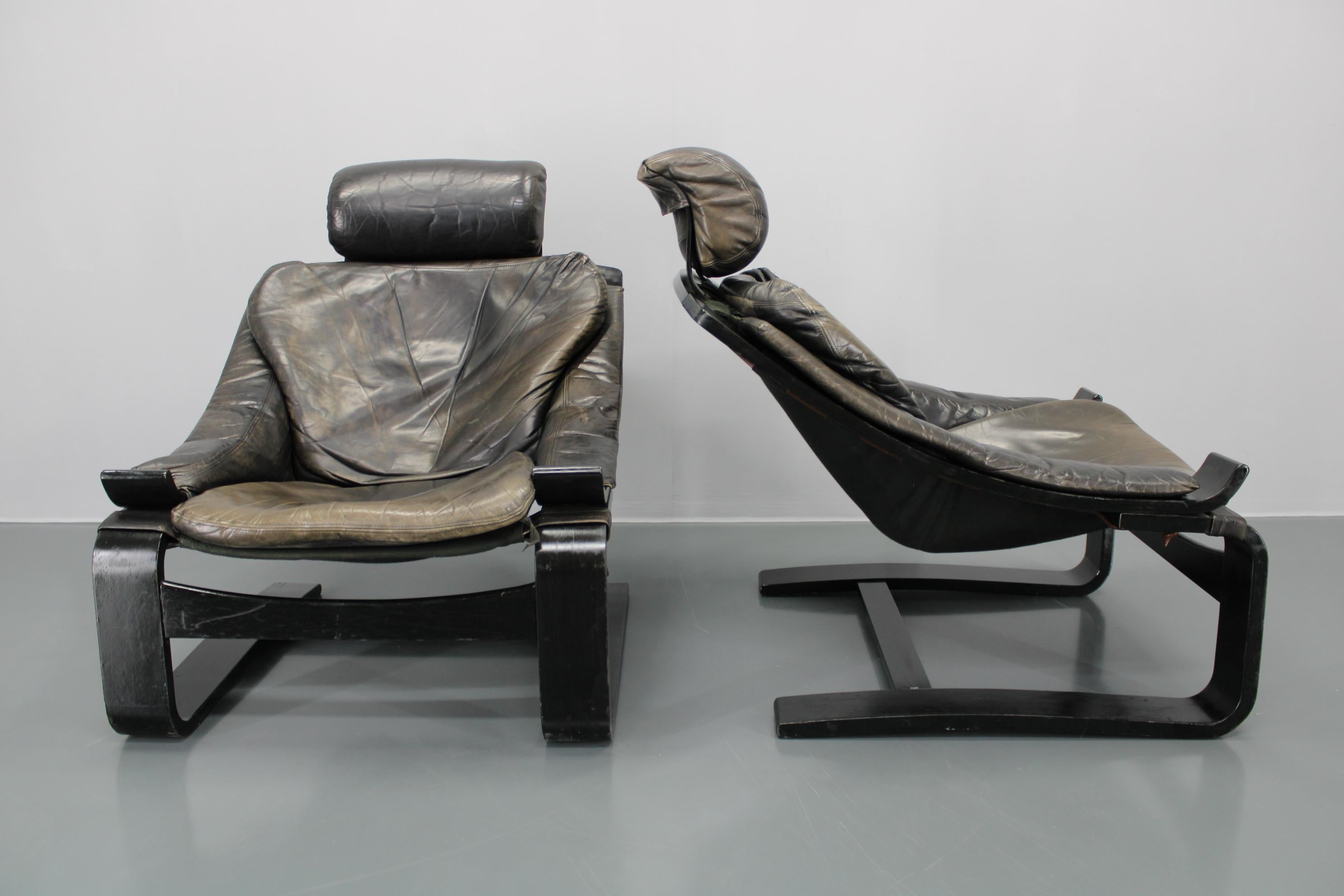 Swedish 1970s Ake Fribyter Pair of 