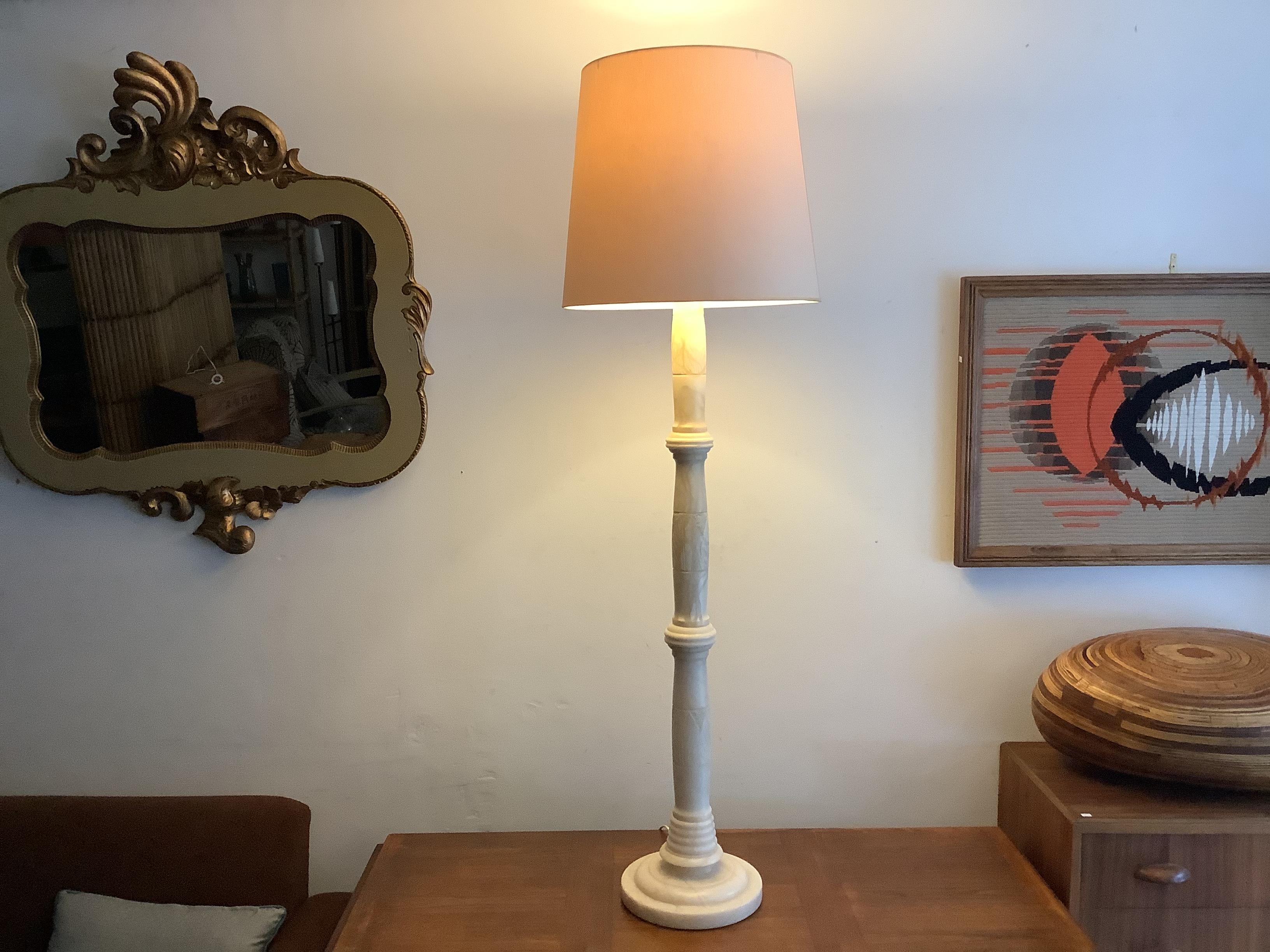 1970’s Alabaster Standing Lamp/Vintage Standing Lamp In Good Condition In London, Lambeth