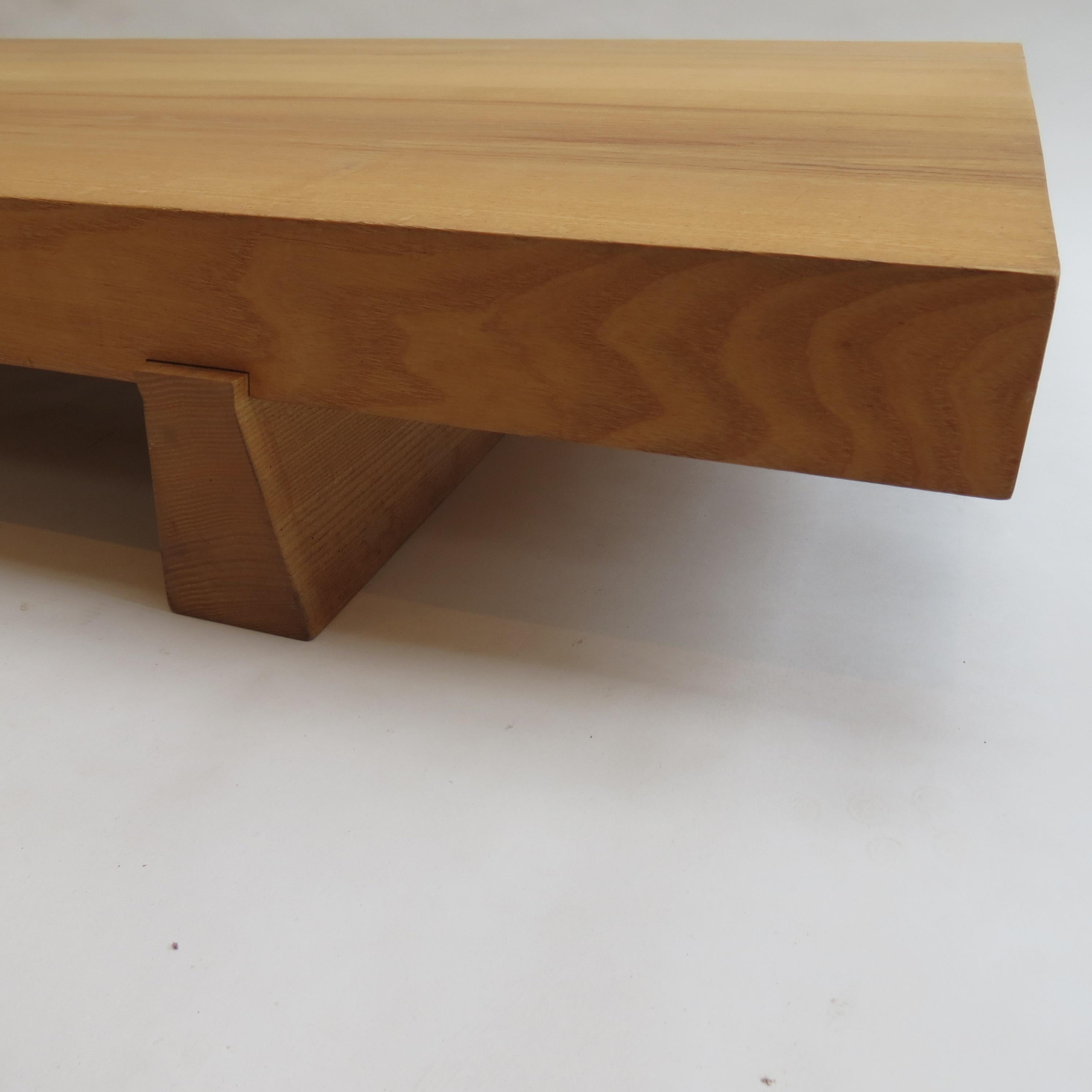 Anglo-Japanese 1970s Alan Peters Low Japanese Style Bowl Table in Solid English Ash